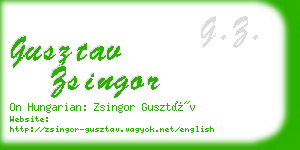 gusztav zsingor business card